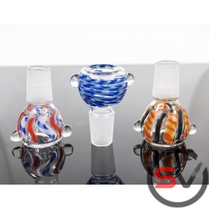 19 MM MALE COLOR GLASS BOWLS 10CT/PK